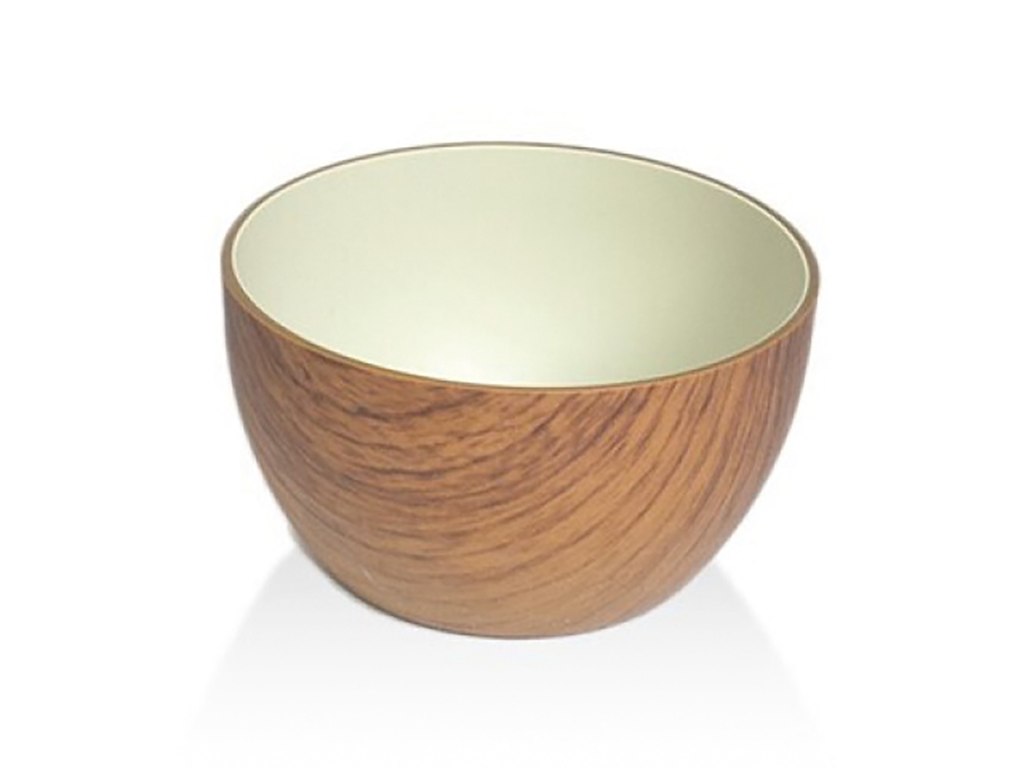 Cuenco Snack 9 cm Aspecto de Madera/Blanco
