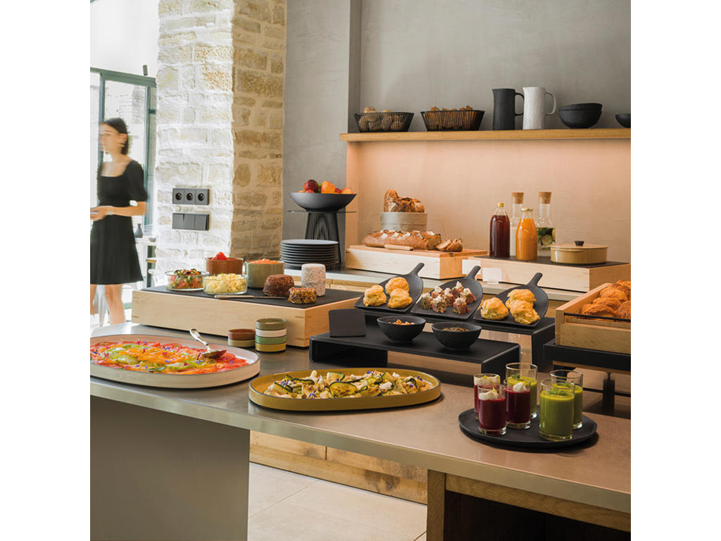 Bandeja Apilable 39,5x19,5 cm Antracita Mealplak