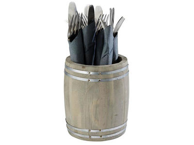 Mini barril madera redondo 11,5x14 cm