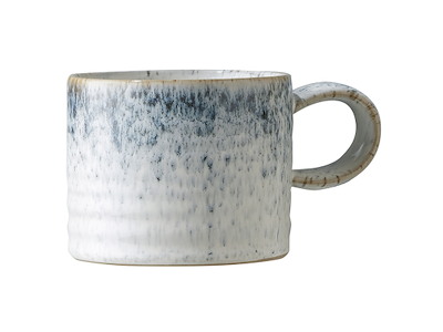 Denby Kiln Taza con asa – Acanalada azul 295 ml