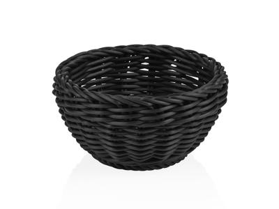 Cesta de pan Negra 16 cm H8 cm Weaver Pro