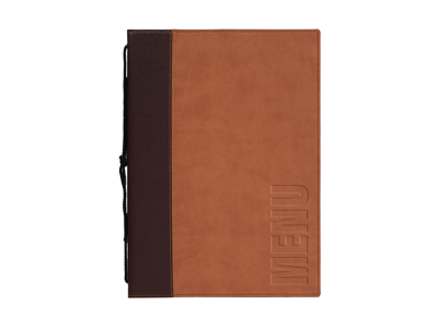 Menú A4 marrón 1 hoja/4 páginas Trendy