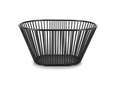 Cesta de pan Oval 32x24 cm Metal negro Inspirado por