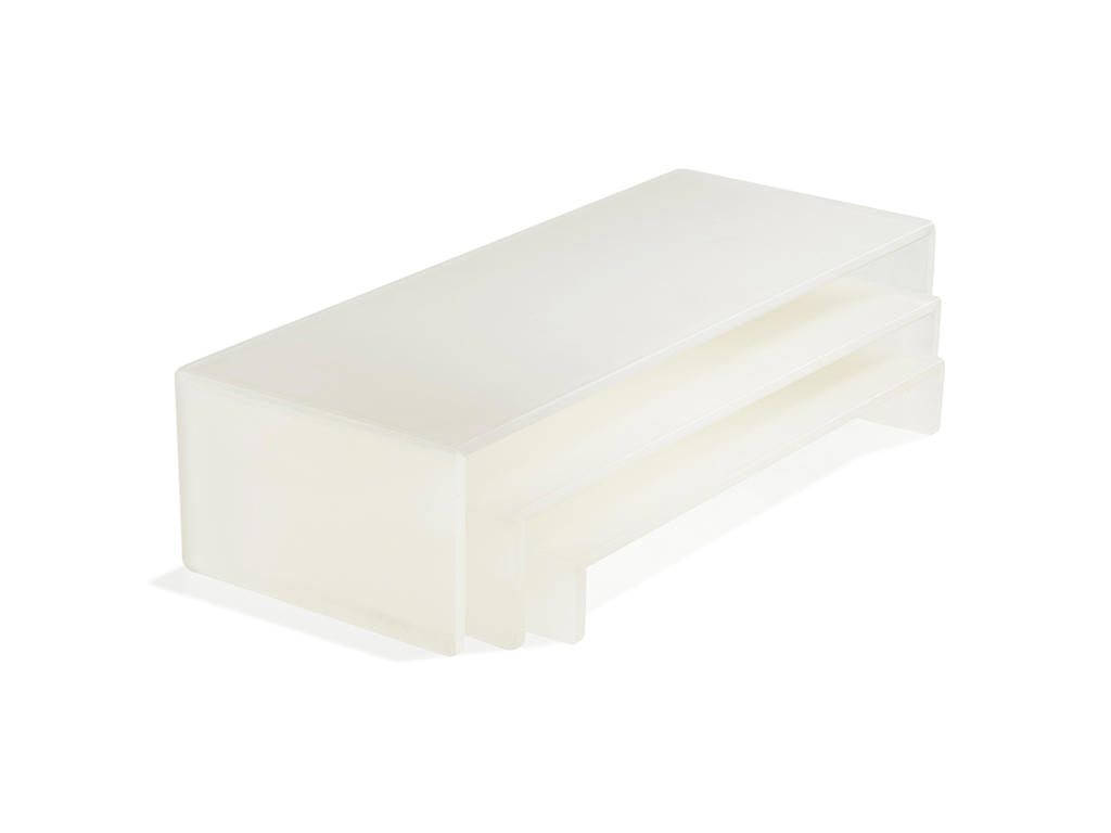 Juego de bandejas apilables 49,5x19,5 cm Blanco Mealplak