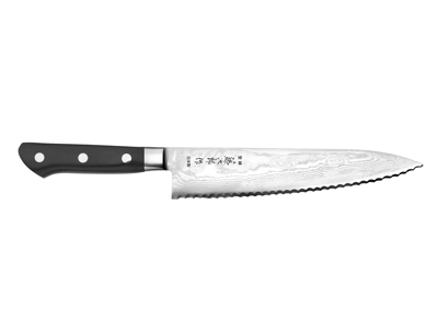 Tojiro Pro Cuchillo de Cocina, 21 cm, CORTANTE DE OLAS, 63 capas