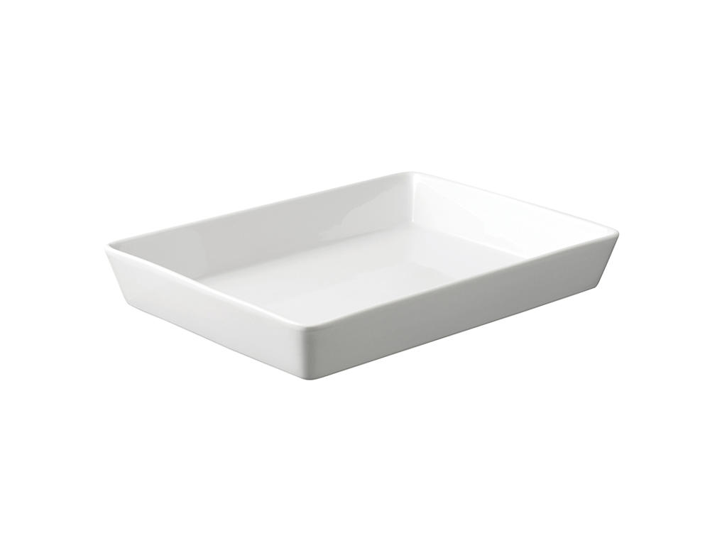 Plato porcelana 30x22x7 cm Aroma Blanco