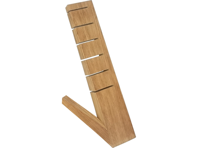 Bloque de cuchillos de madera clara 6 ranuras