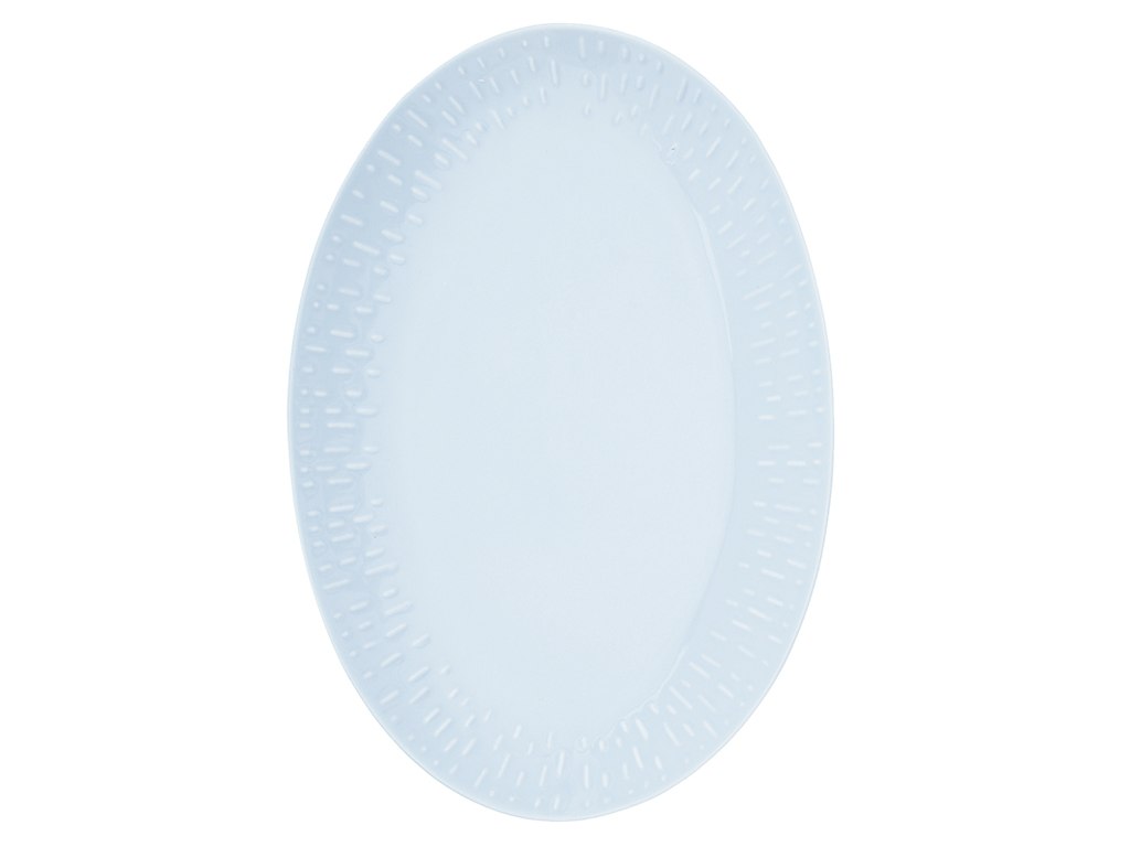 Fad Oval 36x25,5 cm Confetti Aqua