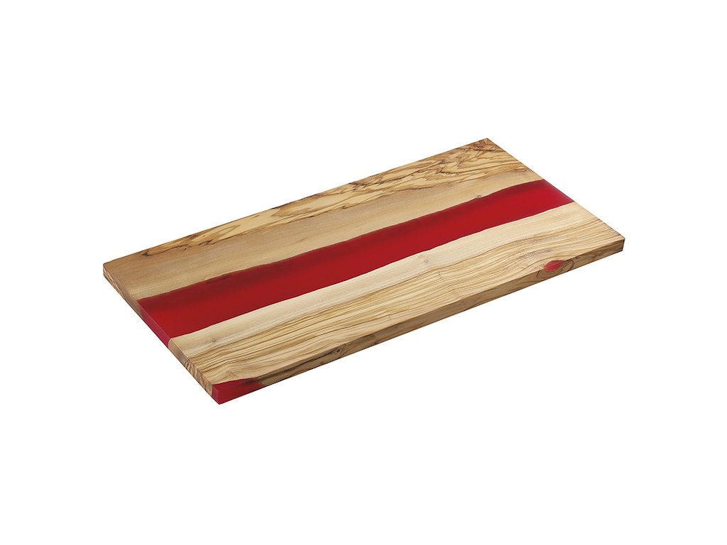 Tabla de servir Madera de olivo Roja 45x22x1,5cm