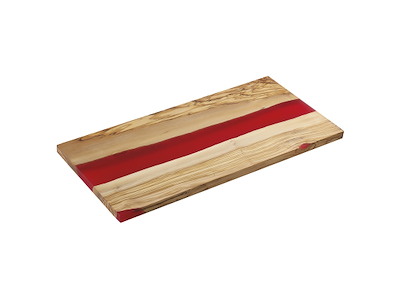 Tabla de servir Madera de olivo Roja 45x22x1,5cm