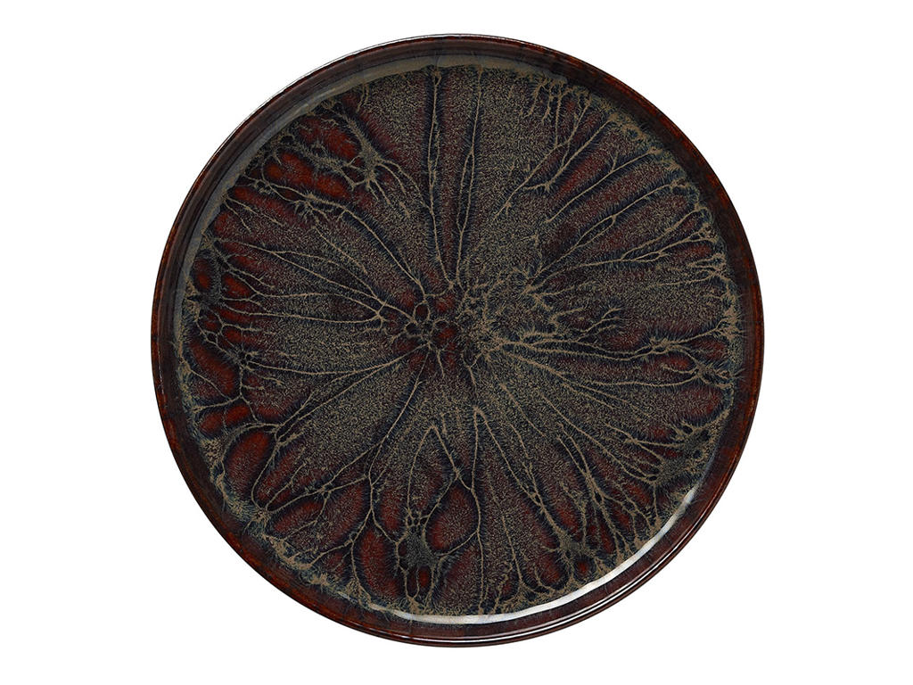 Plato - Cerámica - Marrón - Ø28cm - 30mm - Apto para lavavajillas - Apilable