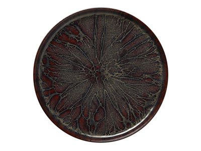 Plato - Cerámica - Marrón - Ø28cm - 30mm - Apto para lavavajillas - Apilable