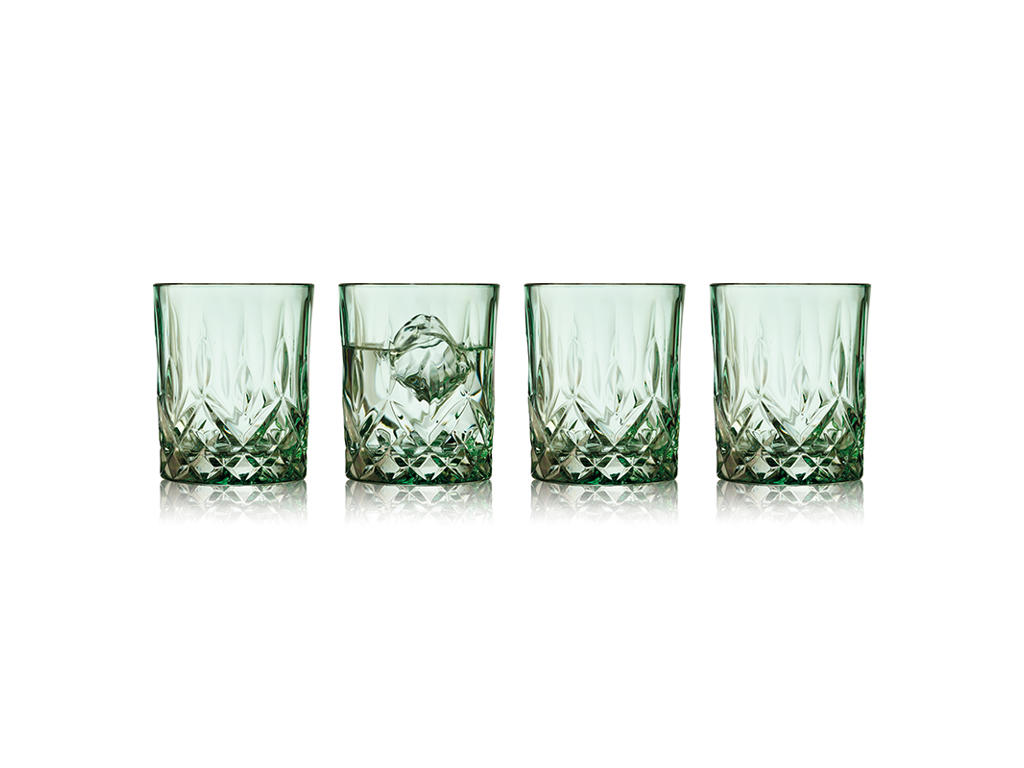 Vaso de Whisky Sorrento 32 cl 4 uds. Verde