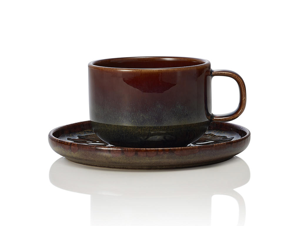 Taza de cerámica marrón 220ml - 60x85x85mm