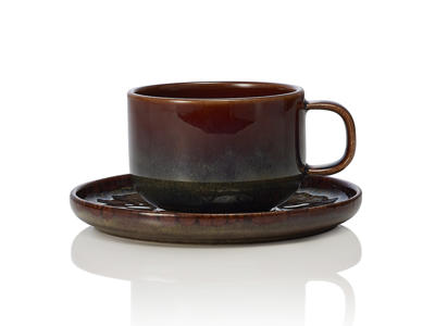 Taza de cerámica marrón 220ml - 60x85x85mm