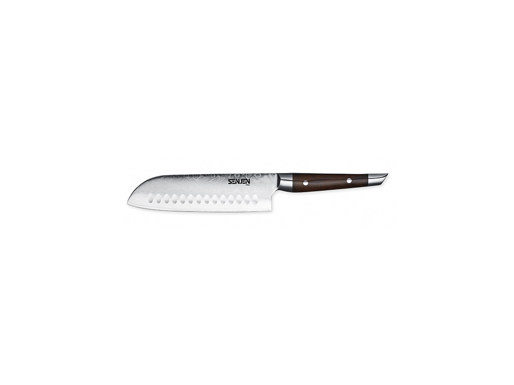 Cuchillo Santoku, Senjen Pro, 18 cm, con corte de aire