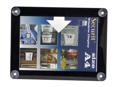 Exhibidor de ventanas A4 Negro