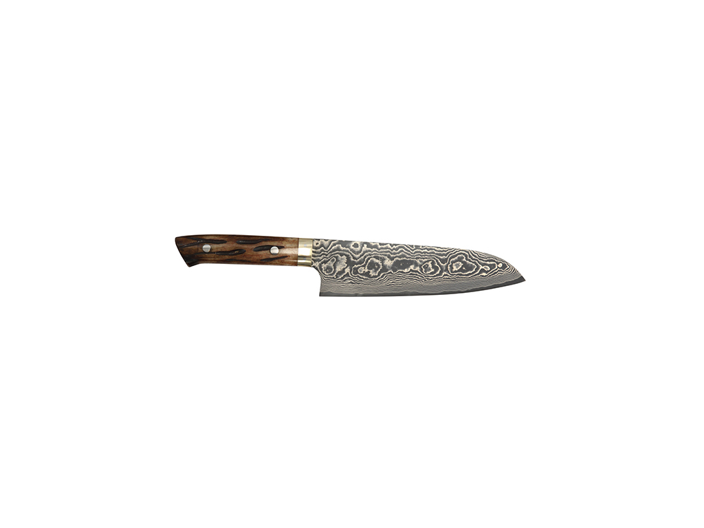 Cuchillo Santoku, 18 cm, Takefu Yellow Bull, VG-10 61 capas