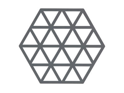 Posavasos Zone Triangles 16x14 cm Gris