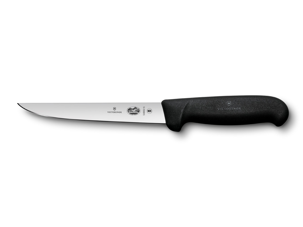 Deshuesador, 15 cm, Victorinox Fibrox, negro, hoja recta