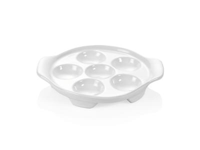 Plato de caracol t/6pcs Blanco  15 cm