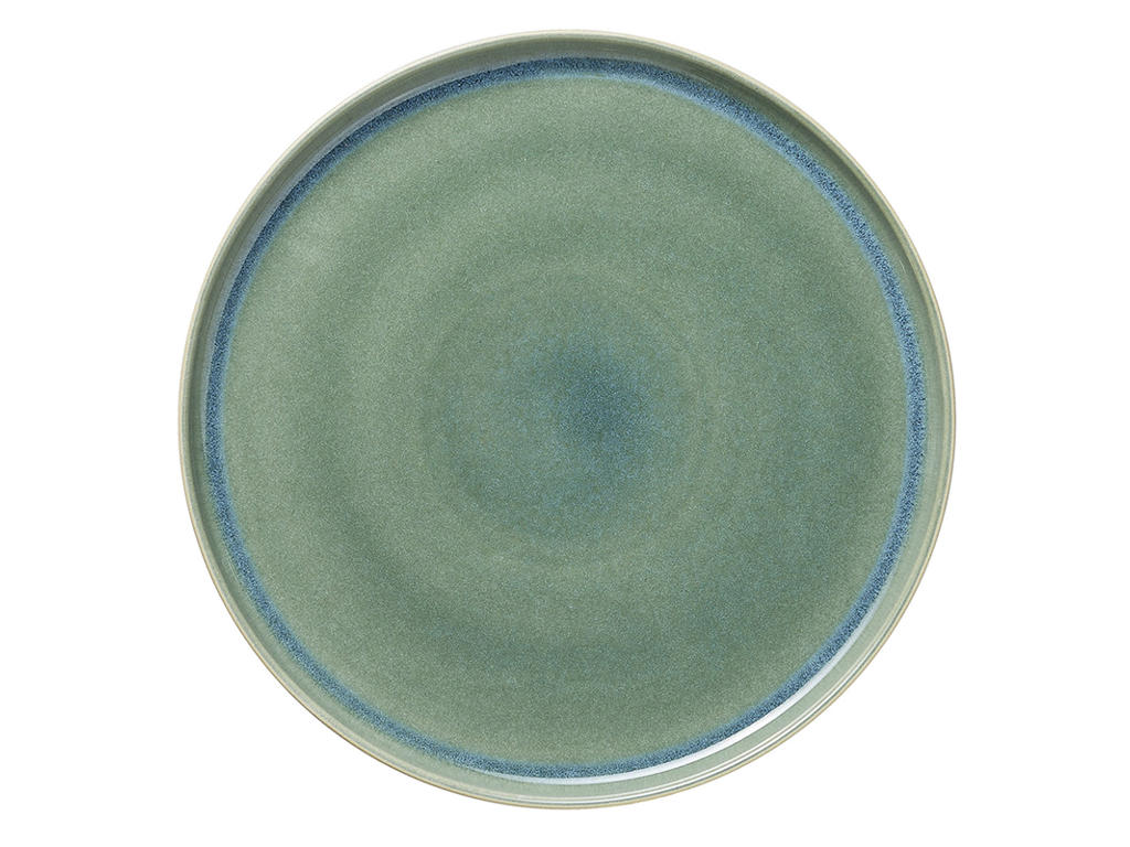 Plato de cerámica verde Ø33cm 30mm