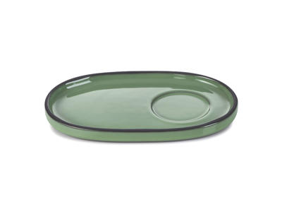 Plato Oval 13,5x8 cm Verde Caractere