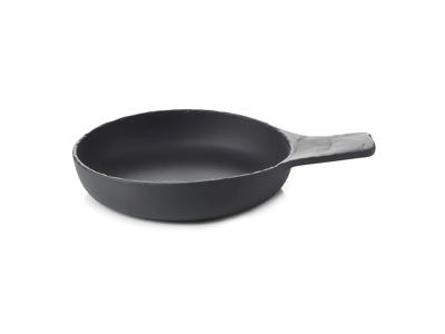 Tazón con asa 18 cm Sin esmaltar Negro Basalto