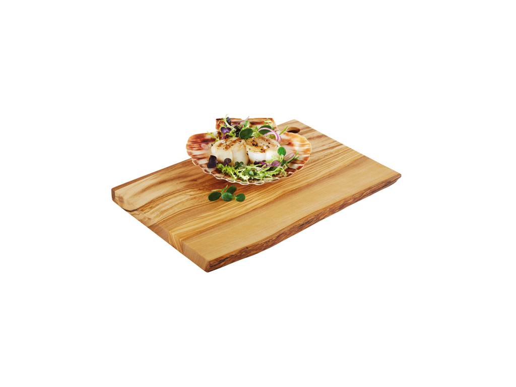 Tabla de servir de madera de olivo 25x17 cm