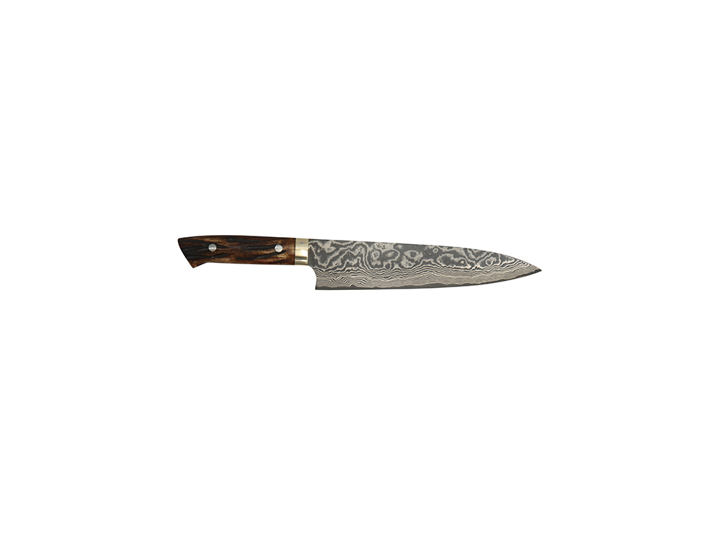 Cuchillo de cocina, 21 cm, Takefu Yellow Bull, VG-10 61 capas