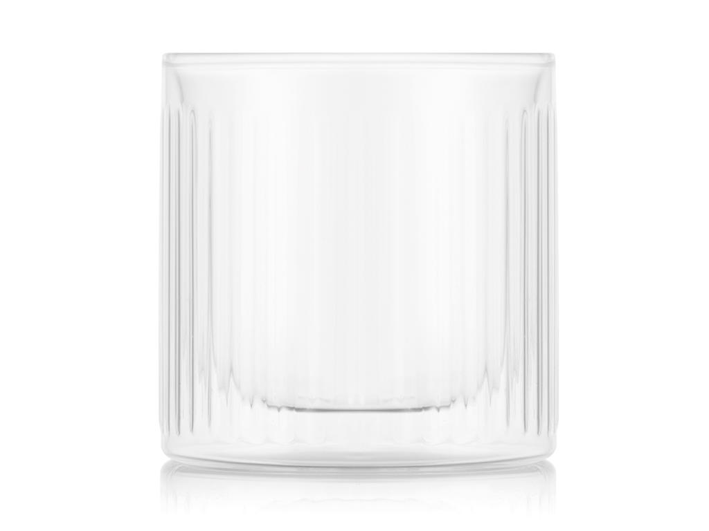 Vaso 28 cl Alto Doble Pared estriado recto