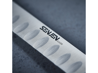 Cuchillo de salmón/jamonero, 36 cm, cortador Senjen, mango de madera