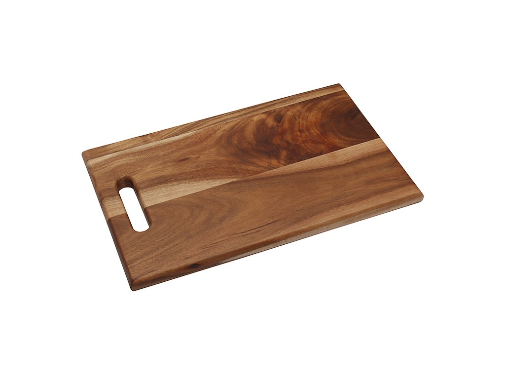 Tabla de cortar de madera con asa