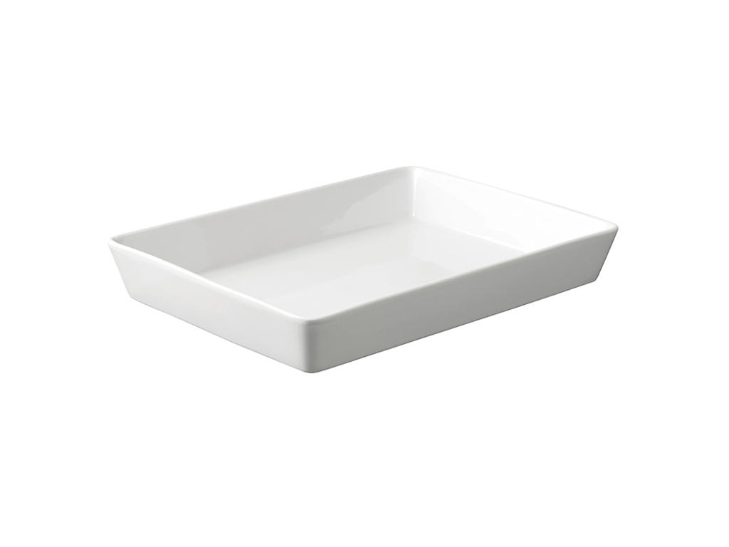 Plato porcelana 35x25x7 cm Aroma Blanco