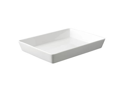 Plato porcelana 35x25x7 cm Aroma Blanco