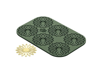 Tuile Daisy flor Ø6cm 6uds