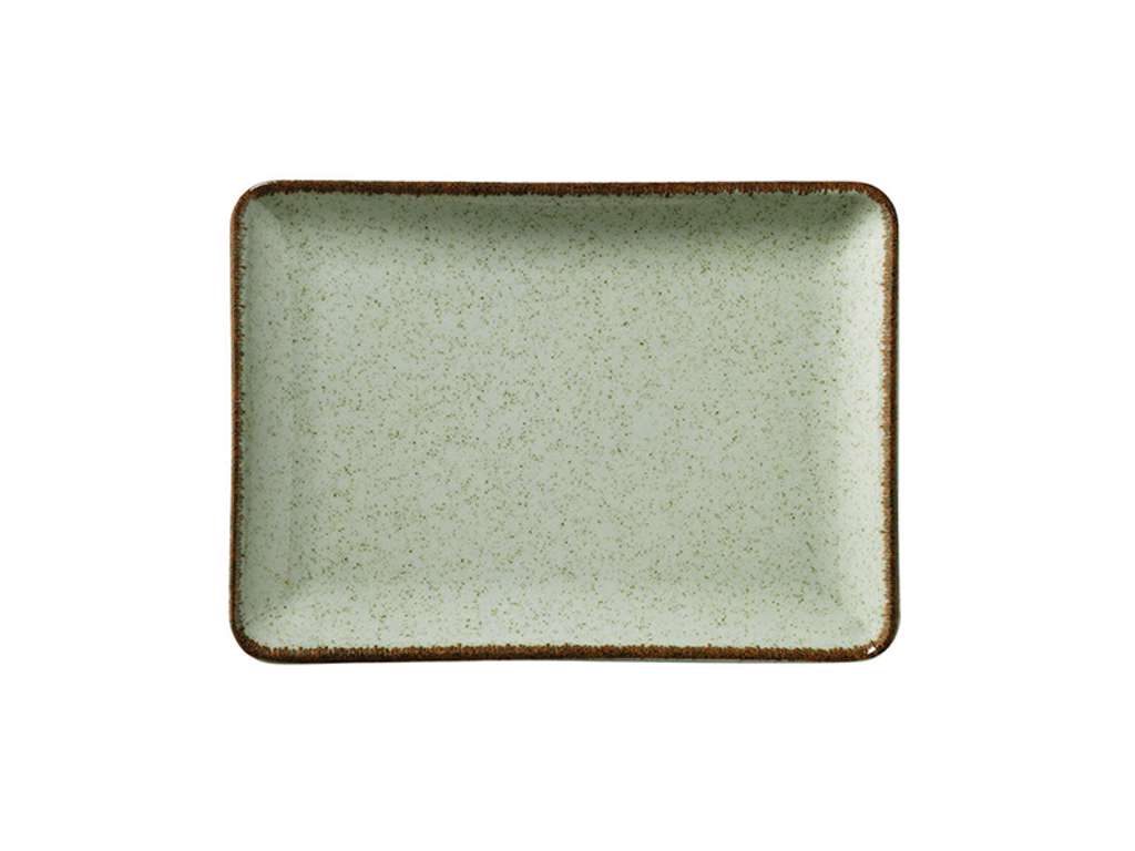 Plato rect 27x20 cm Perla Verde