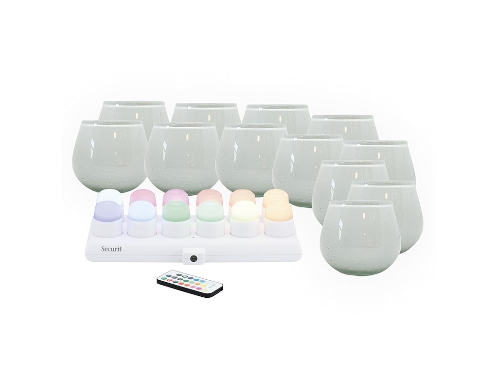 Portavelas LUNA Blanco c/vela de color 12