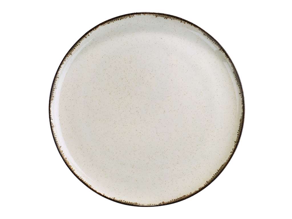 Plato plano  27 cm Perla Crema