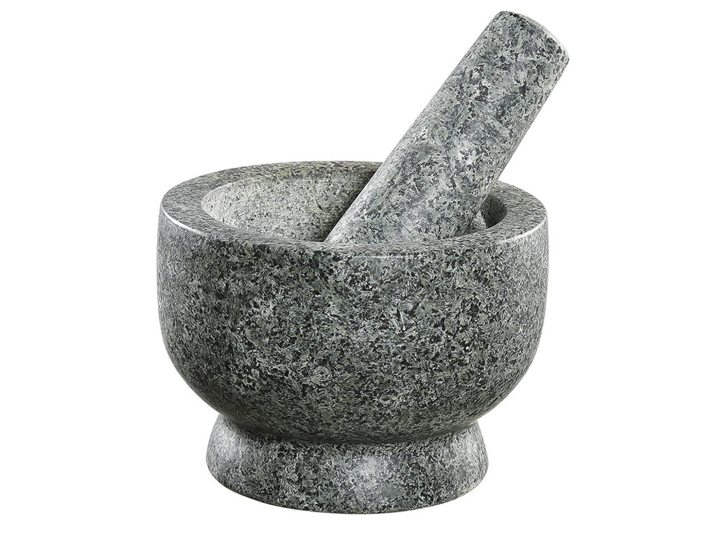 Mortero de granito con pistón 13 cm