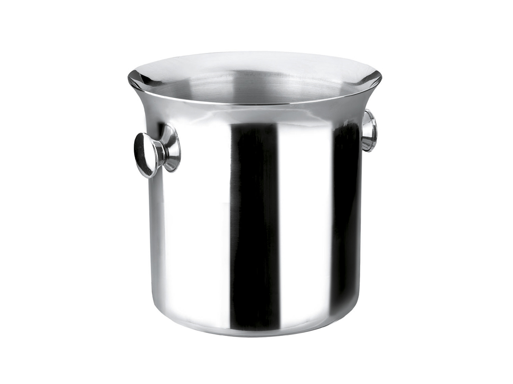 Enfriador de vino  18 cm en acero inoxidable pulido