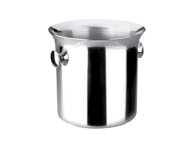 Enfriador de vino  18 cm en acero inoxidable pulido