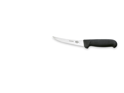 Deshuesador, 12 cm Victorinox Fibrox, negro, flexible, con curva