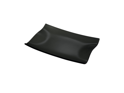 Cera Plato negro rectangular 320x210 mm