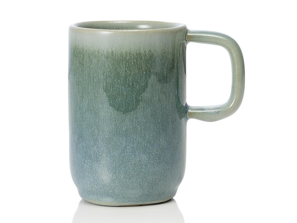 Taza de cerámica verde 370ml - 110x75x75mm