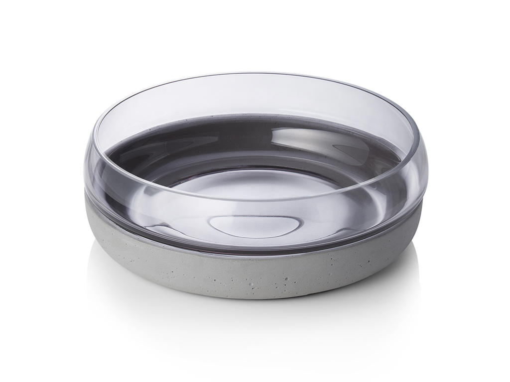 Tazón Cemento  22cm h 8cm Gris