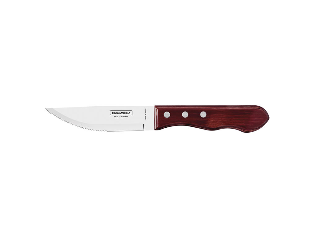 Cuchillo de carne Jumbo 12 cm Rojo Polywood