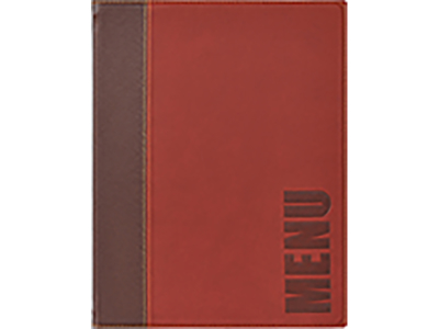 Menú A5 burdeos 1 hoja/4 páginas Trendy