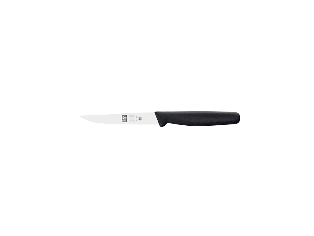 Cuchillo decorativo - Acero inoxidable - Negro - 100mm - Hoja ondulada