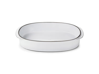 Plato Oval 34x25 cm Blanco Caractere Culinaire